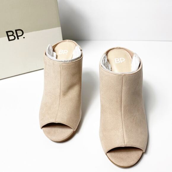 BP. Gretta Mule Blush Faux Suede Sandals Size 5.5 Brand New - Picture 4 of 7